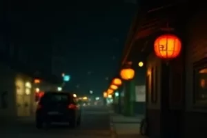 《早班车恋人》清晨站台与并肩等车的两个人